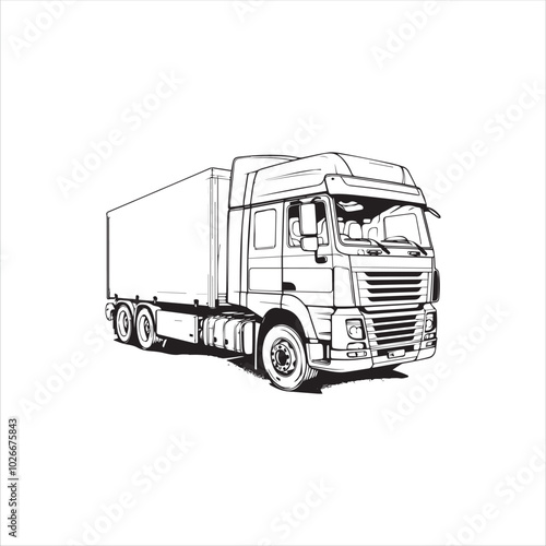 truck isolated on white