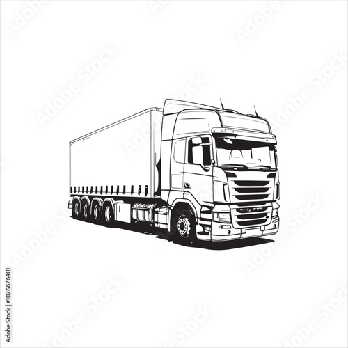 truck isolated on white