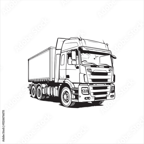 truck isolated on white
