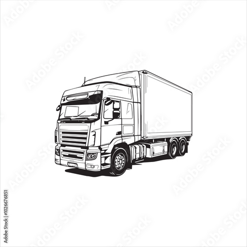 truck isolated on white