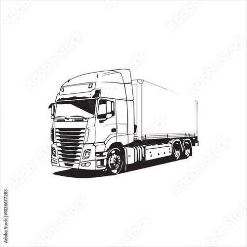 truck isolated on white