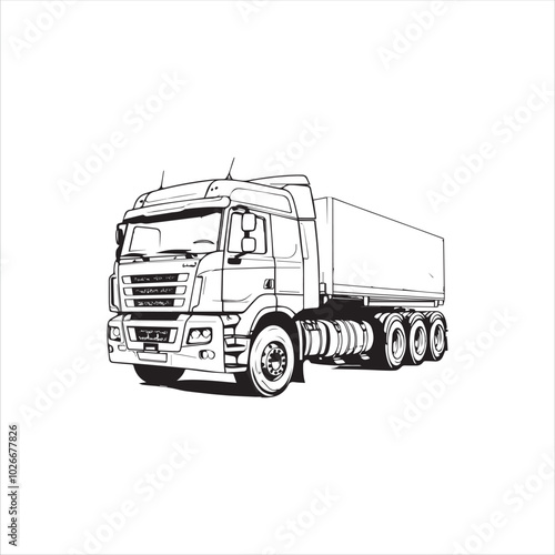 truck isolated on white