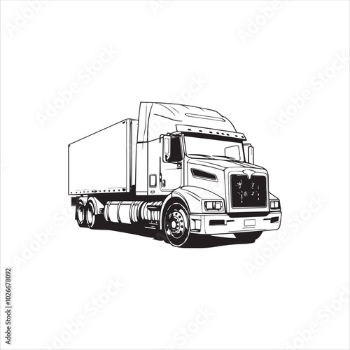 truck isolated on white