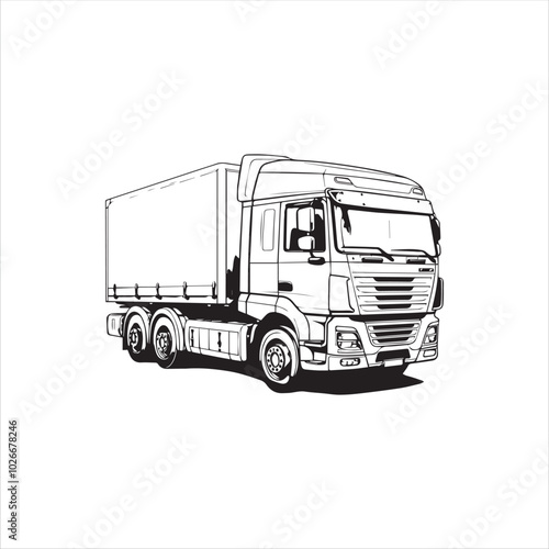 truck isolated on white
