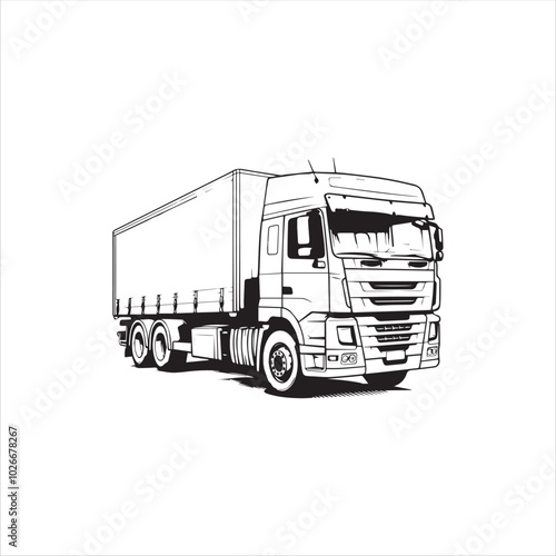 truck isolated on white