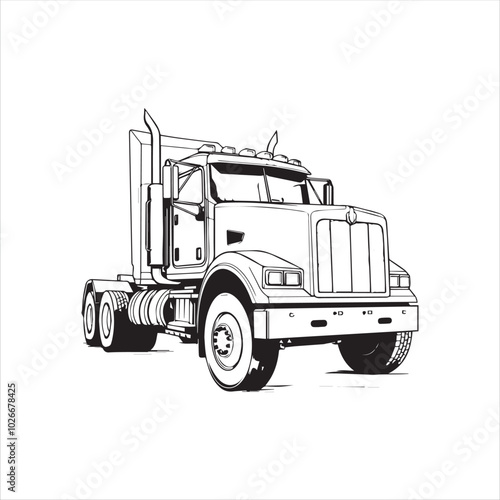 truck isolated on white