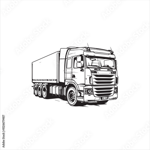 truck isolated on white