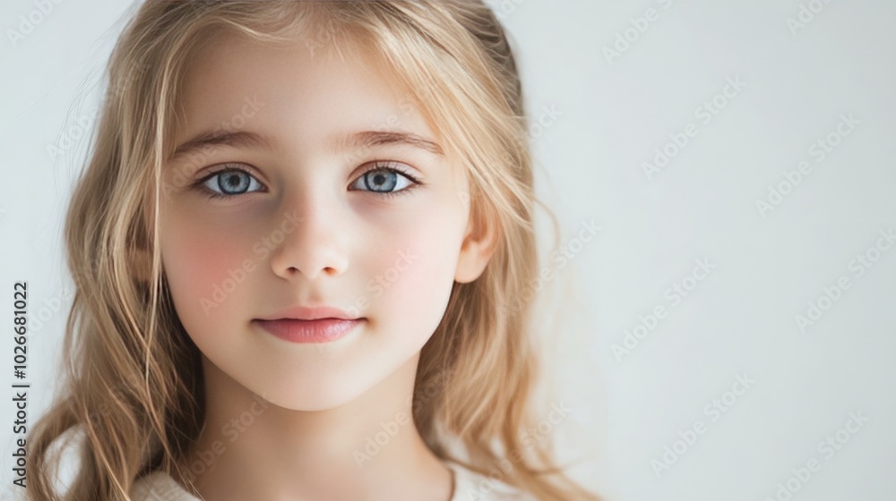 Lovely girl, white setting. Lovely girl, white setting.