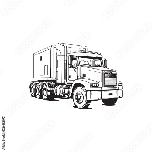 truck isolated on white