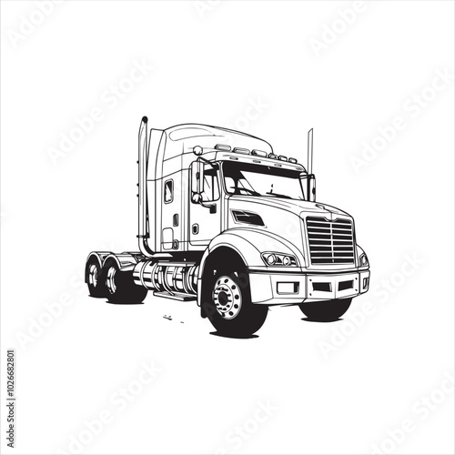 truck isolated on white