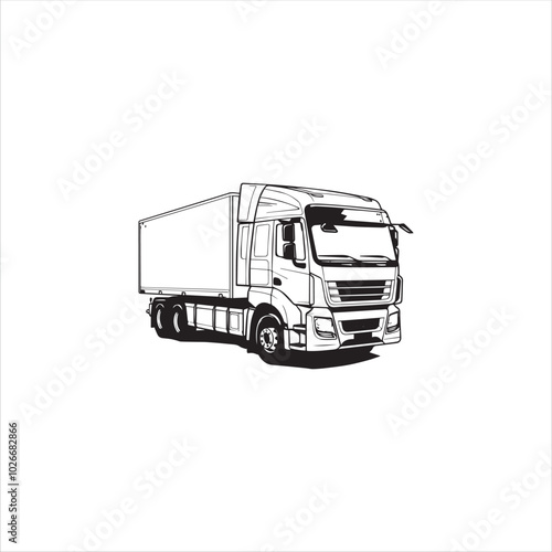 truck isolated on white