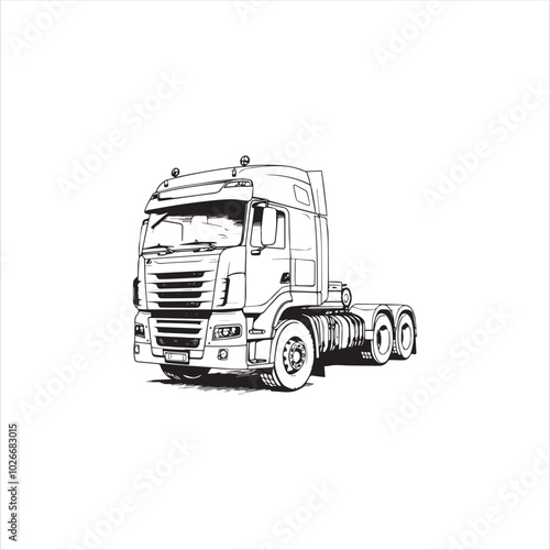 truck isolated on white