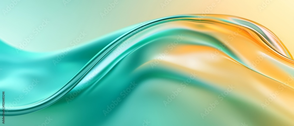 A tight shot of a blue-yellow mottled backdrop, featuring a wave of liquid in the foreground against a lighter blue-yellow hue A tight shot of a blue-yellow mottled backdrop, featuring a wave of liquid in the foreground against a lighter blue-yellow hue