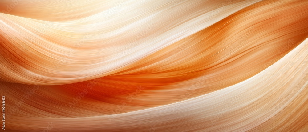 A tight shot of wavy orange-white hair, textured with light orange and white hair dyes A tight shot of wavy orange-white hair, textured with light orange and white hair dyes