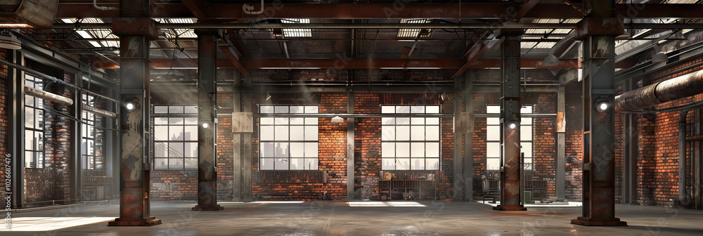 Industrial Edge: A gritty, urban background with exposed bricks and metal beams, adding an edgy flair to the stage. Industrial Edge: A gritty, urban background with exposed bricks and metal beams, adding an edgy flair to the stage.