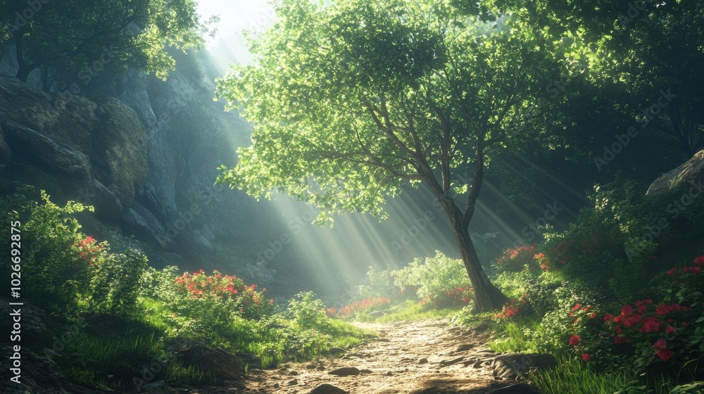 morning in the forest morning in the forest