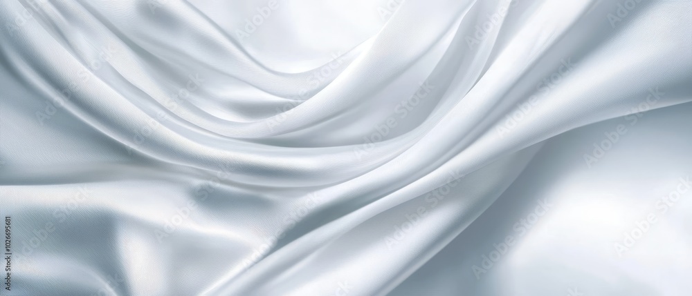 A close-up of soft, white fabric material A close-up of soft, white fabric material