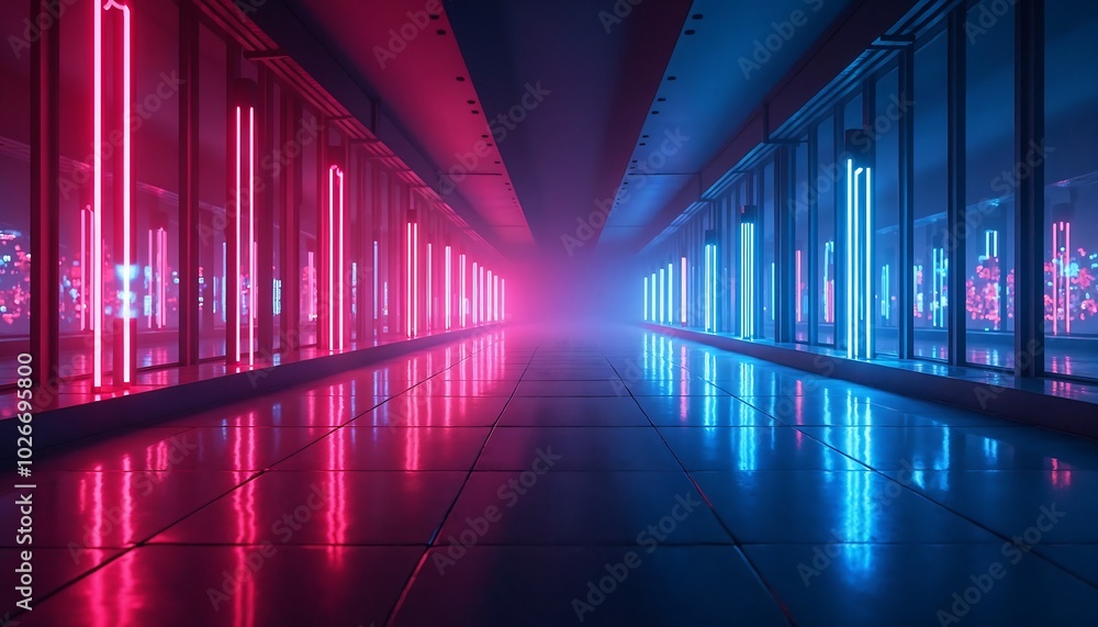 A futuristic neon Background A futuristic neon Background