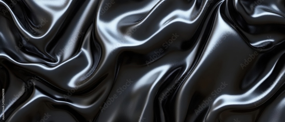 Fototapeta premium Glossy Black Texture with Smooth Finish