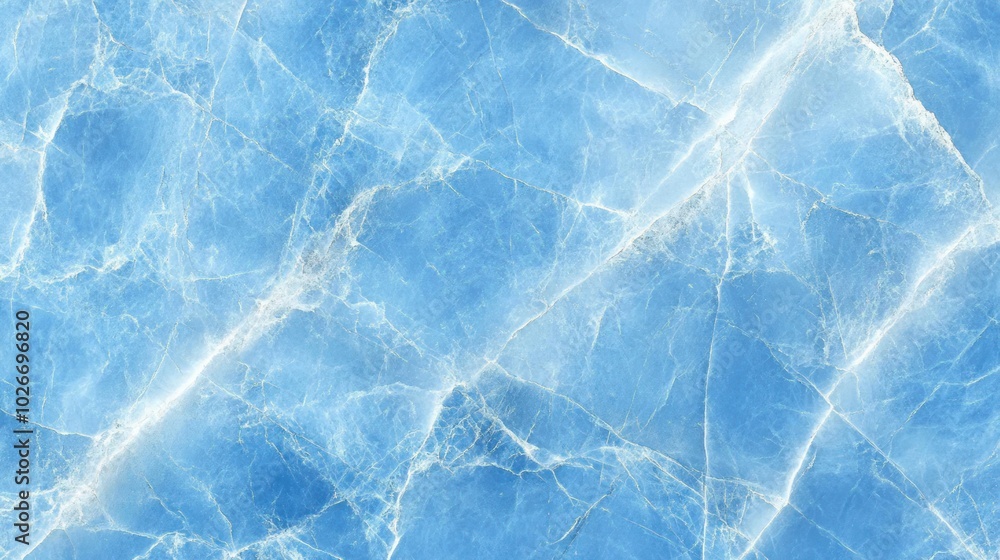 Fototapeta premium Seamless pattern of blue marble with white veins.