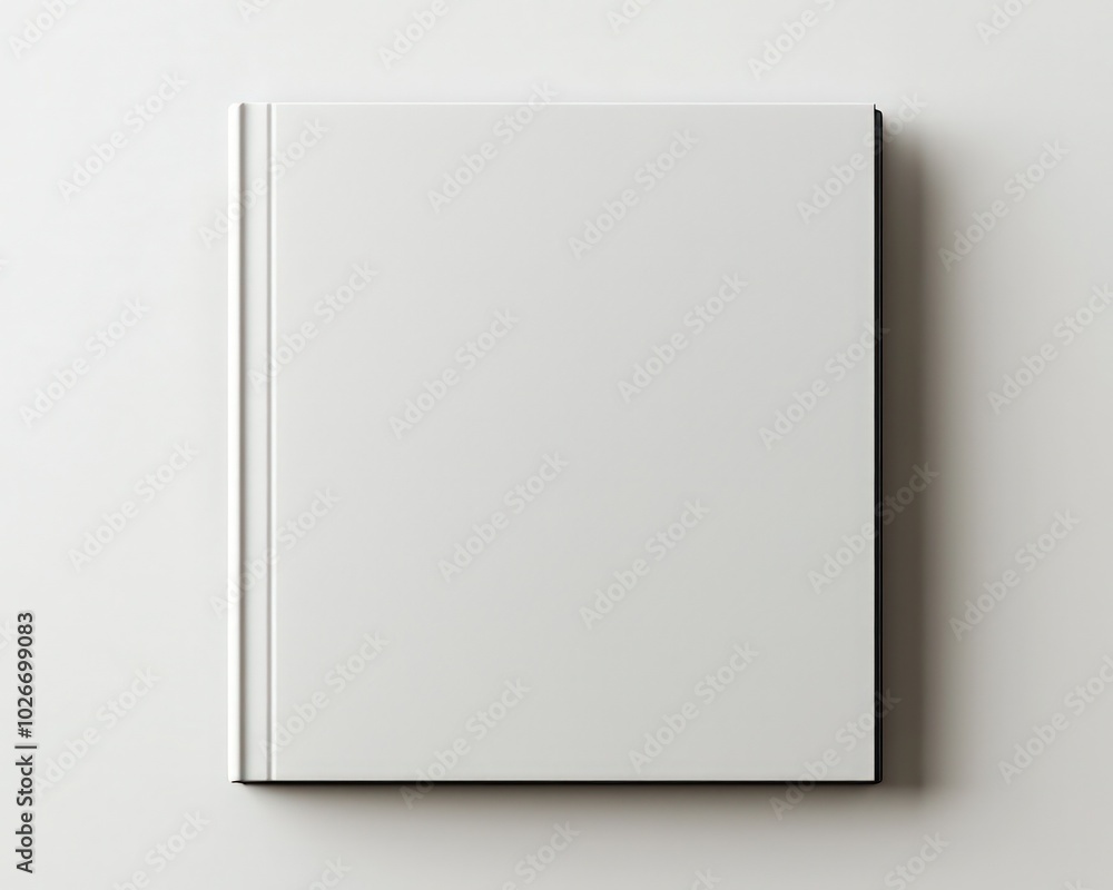 Blank album mockup template displayed on a clean white background Blank album mockup template displayed on a clean white background