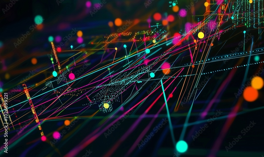 An Abstract Representation of Data Through Colorful Lines and Shapes An Abstract Representation of Data Through Colorful Lines and Shapes