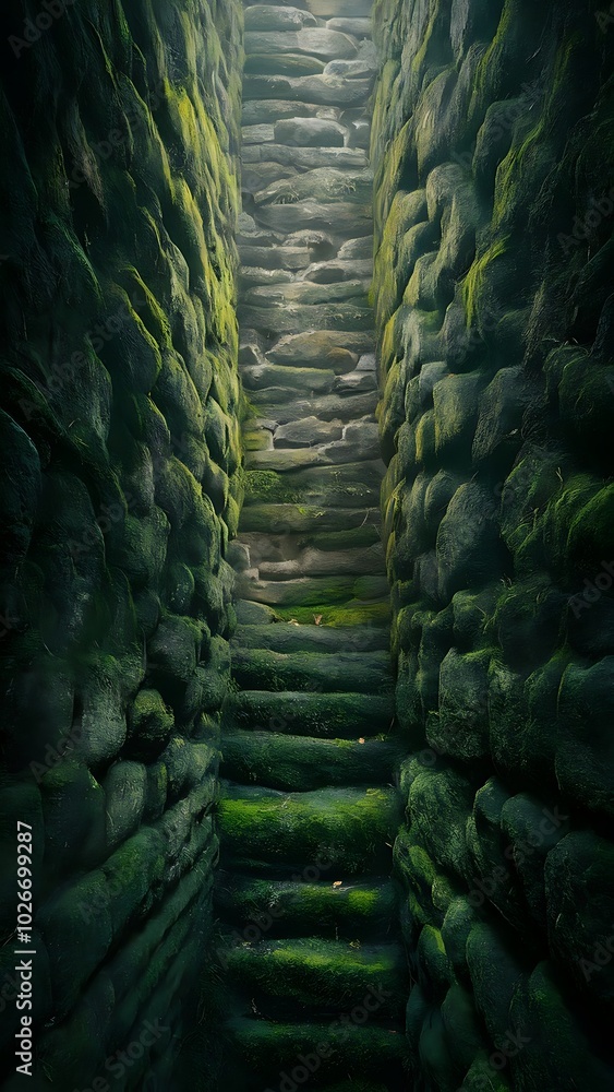 Fototapeta premium Full frame image of stone wall background