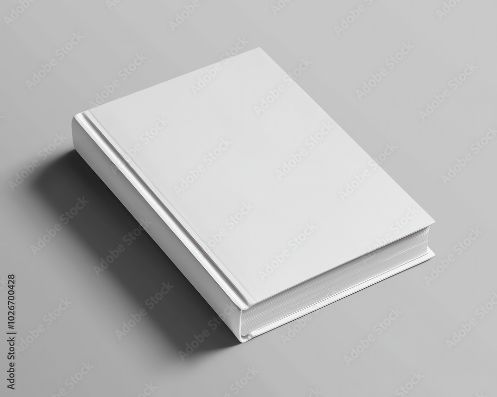 Blank floating white book on a grey background mockup presented for design Blank floating white book on a grey background mockup presented for design