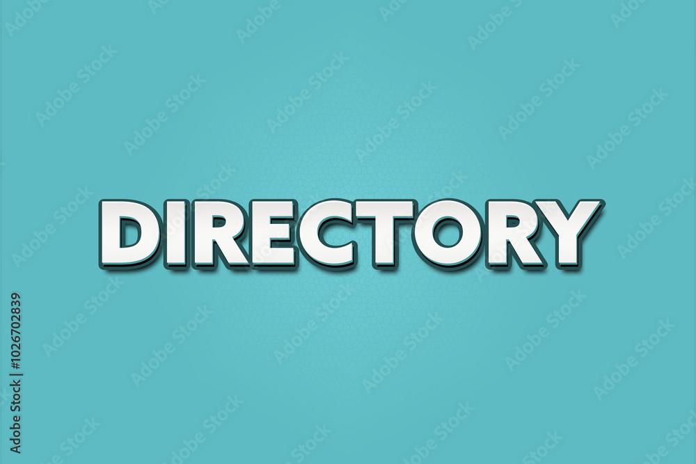 Directory. A Illustration with white text isolated on light green background. Directory. A Illustration with white text isolated on light green background.