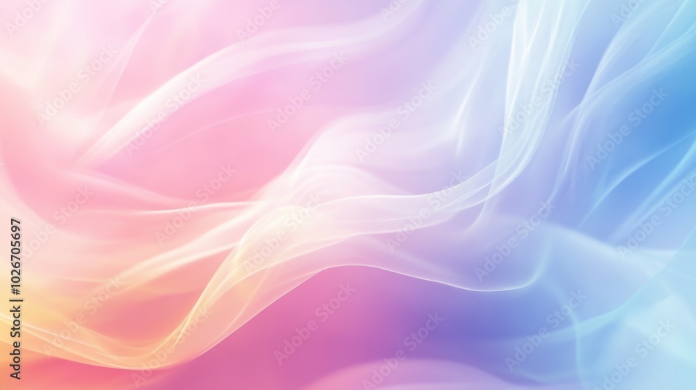 Obraz premium Gentle bursts of pastel-colored light softly blending into a smooth, abstract background.