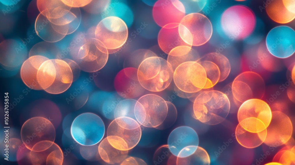 Gentle overlapping light circles in pastel colors floating over a dark background. Gentle overlapping light circles in pastel colors floating over a dark background.
