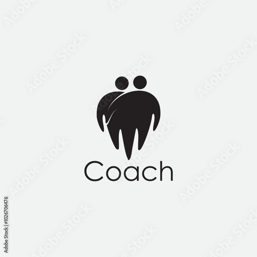 Coach people  design vector editable business brand identity royalty free image photo