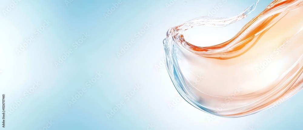 A tight shot of a blue-white background featuring an orange-white swirl at its core A tight shot of a blue-white background featuring an orange-white swirl at its core