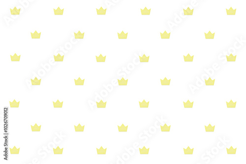 木目柄の黄色い冠のマークが並ぶパターンの模様