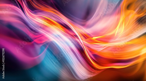 Wallpaper Mural Sharp streaks of colored light flowing across the image, creating dynamic abstract lines. Torontodigital.ca