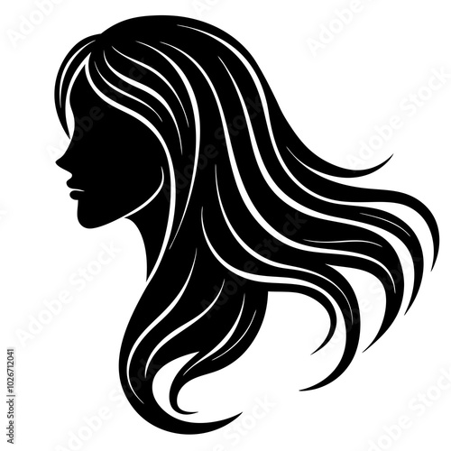 beauty hair silhouette