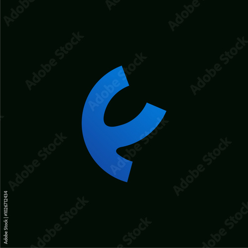 Abstract letter f logo design vector editable business brand identity royalty free image