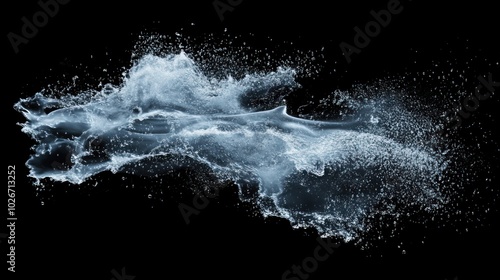 Wallpaper Mural A burst of water droplets frozen in time against a black background. Torontodigital.ca