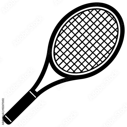 tennis racket isolated on white