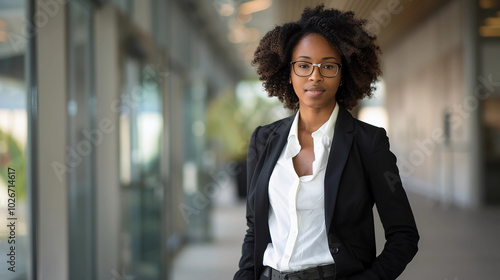 Attractive business woman in an office setting