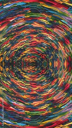 Abstract colorful background with paint brushstrokes, panoramic shot