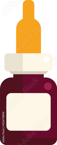 Nasal spray with an orange cap standing on its own, providing quick relief for a blocked nose