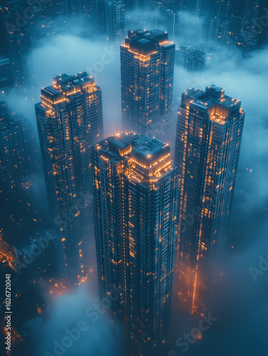 Fototapeta Skyscrapers interesting designs - 0083
