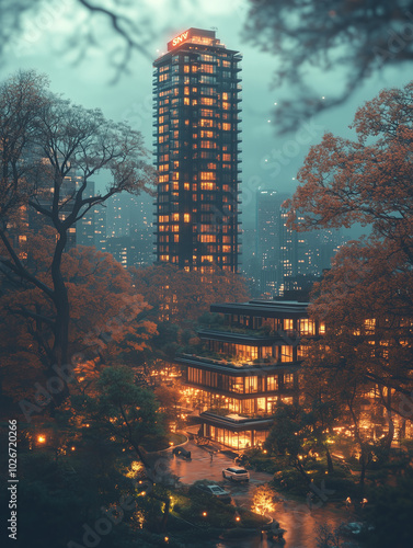 Naklejka Skyscrapers interesting designs - 0093