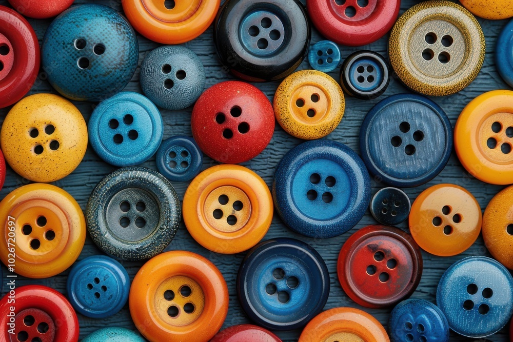 Fototapeta premium abstract background in colors and patterns for Count Your Buttons Day