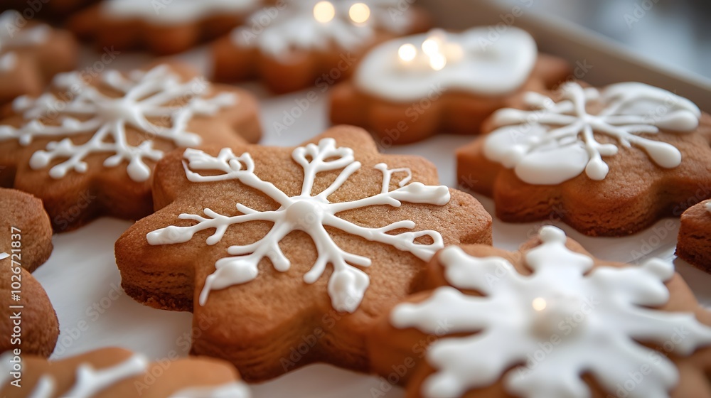 Ginger cookies with icing Ginger cookies with icing
