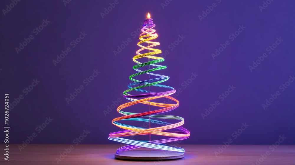 Neon-themed Abstract Christmas Tree Neon-themed Abstract Christmas Tree