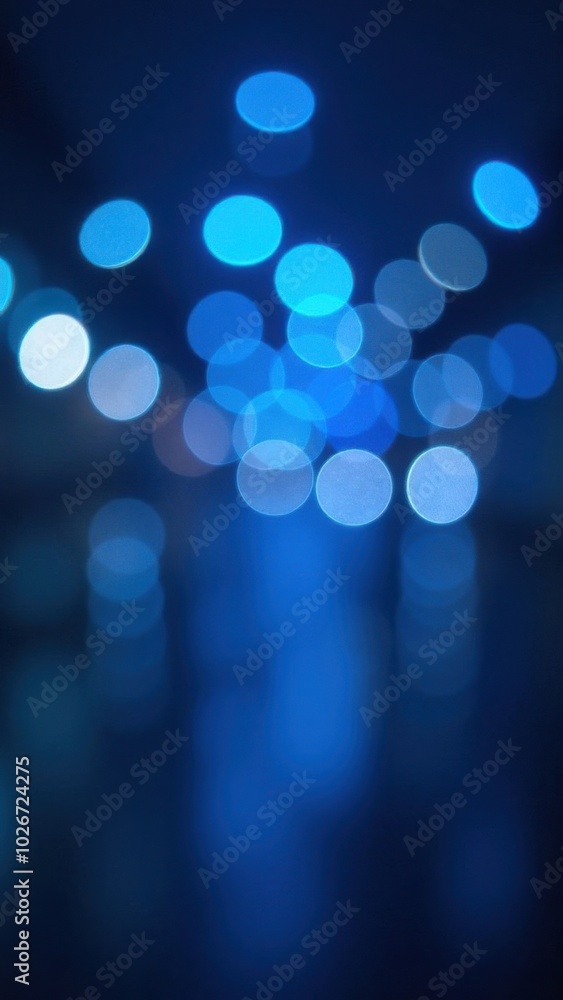 Blue bokeh lights creating festive background for celebration Blue bokeh lights creating festive background for celebration