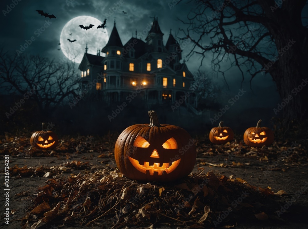 Fototapeta premium The excitement of Halloween creates joyful memories
