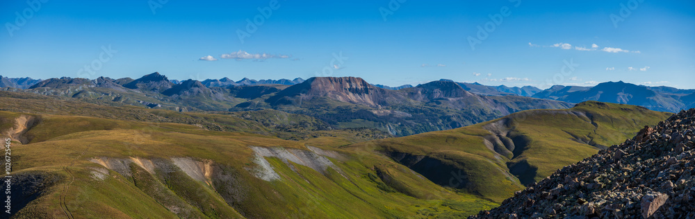 Mountain tundra landscape in the early summer morning Mountain tundra landscape in the early summer morning